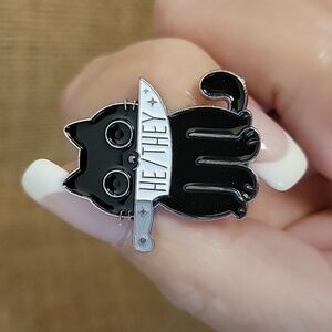 🔥LAST ONE🔥 BLACK CAT PRONOUN PIN, HE/THEY